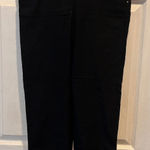Retrology Women Black Cropped Pants Capri Bow Detail Stretchy Waist Medium Photo 0