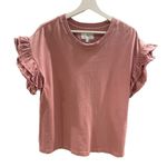 Current/Elliott Current/Elliot Ruffle Short Sleeve Shirt Photo 0