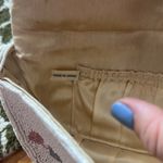 White beaded shoulder bag with flower pink and blue pattern detailing Photo 9