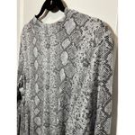 Maurice's  Snake‎ Print Mock Turtleneck Large Gray Blouse Top L Long Sleeve Photo 1
