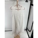 Soft Surroundings  Dress Madelyn Lace White Women Size 14 Lined Sharkbite Hem Photo 3