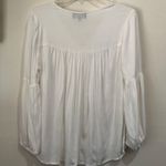 Michael Stars  Balloon Sleeve V Neck Top White Medium Photo 4