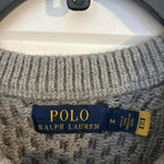 Ralph Lauren Grey chunky knit 100% cotton blend men’s  sweater size medium  Photo 2