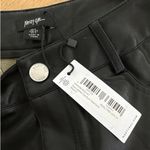 Nasty Gal  - Faux Leather Star Bum Flare Pants in Black & White Photo 2