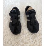 Coach ‎ Sneakers Black Signature Jacquard Silver Stripe Hook and Loop Closure 10 Photo 1