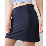 Athleta 10T Brooklyn Heights Mid Rise Skort 16" Size 10 Tall Navy Blue Photo 0