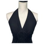 Cache VTG Halter Top Womens Medium Black Babydoll Crochet Boho Y2K Retro Fairy Photo 4