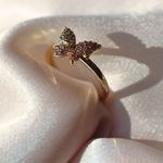 Boutique Gold Dainty Butterfly Ring Adjustable 5-9 Photo 0