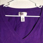 SO FINAL MARKDOWN Juniors'  V-Neck Long Sleeve Sweater medium Photo 1