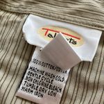 Talbots  Vintage 1990s Button Down Shirt Oxford Half Sleeve Size Large Beige Tan Photo 2