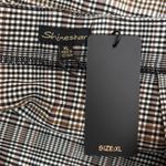 Shinestar  Mini Skirt Women's Size XL Plaid Brown Black White Academia Preppy Photo 4