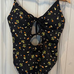 PINK - Victoria's Secret Victoria’s Secret Pink Black Fruit‎ One Piece Swimsuit XL Photo 0
