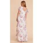 Birdy Grey  Hannah Empire Dress Chiffon Dusty Pink Peonies Size Large Photo 1