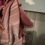 MONTEAU Rose Striped Sleeveless Jumper Size L Leg Slits Sash at waist Beach Fun Pink Size L Photo 10