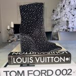 Alexandre Birman New  Myra Black Velvet Wedge Bootie Boot Womens 37 Witchy Gothic Photo 3