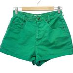 Guess Vintage 80s Jeans Kelly Green Denim Cutoff Shorts Georges Marciano Size 26 Photo 0