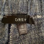 Drew  Paper Bag Dress Belted Shorts Cotton Linen Blend Chambray Blue Size SMALL Photo 3