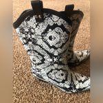 Sweet Beauty Skull Rain Boot Pull on Cowboy Boot Size 11 Black Photo 1