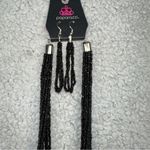 Paparazzi Congo Colada Black Seed Beads Necklace Set Y2K Boho Whimsigoth Formal Photo 4