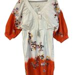 Anthropologie NWT CLEMENCE DIP DYED MINI DRESS sz 6P 3/4 SLEEVES BOHO Photo 0