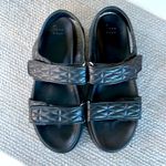 A New Day Black Woven Two Strap Sandals Size 9 Photo 4