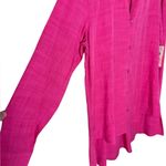 Habitat  Women’s Sz Small Pink Drop Tail Shirt New NWT Tencel Button Down Tunic Photo 5
