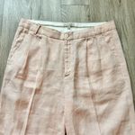 Banana Republic Women's Palma Straight Leg Linen Trouser Pants in Daybreak Peach Photo 3