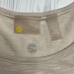 Zella  Tie Front Slub Racerback Tank Oatmeal size small Photo 2