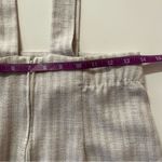 Vintage Cream & Light Tan Striped Suspender Midi Dress Size S GUC Photo 4