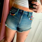 Lee  Vintage Modern High Rise Embroidered Cutoff Jean Shorts Photo 2