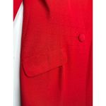 American Vintage Late 1980s–Early 1990s P.J. Klein Red Textured Longline Blazer USA made Medium Photo 9