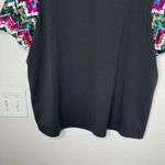 Anthropologie Hutch chevron sequin cap sleeve black blouse size XL Photo 3
