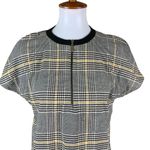 ZARA  Trf Plaid Zip Front Short Sleeve Mini Dress Preppy Chic Small Photo 1