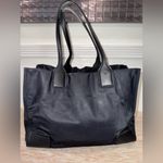 Tory Burch Black With Gold Nylon Small Ella Tote Handbag Women’s Purse Bag Photo 1