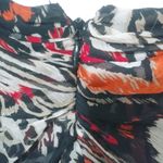 Nine West  20W Silk Orange Geo Skirt Plus Photo 2