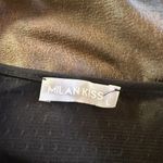 Milan Kiss NWOT Elegant Swiss Dot Black Ruffle Top Size L Photo 3