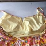 Alure by IMG One Piece Swimsuit V Neck Removable Cups Floral Orange Yellow 2X Photo 2