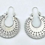 None Silver Floral Paisley Dangle Hoop Hook Earring Boho Fashion Jewelry ZB01 #01 Photo 3