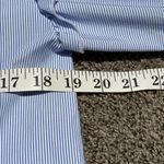 Women's DRA Blue White Stripes Long Sleeve bell Sleeves Blouse Shirt size xs Photo 7