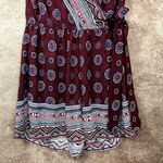Band of Gypsies Paisley Romper - Burgundy - size S Photo 7
