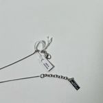 Saint Laurent YSL Cassandre Monogram Palladium Logo Charm Bracelet Silver Photo 11