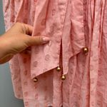 Karina Grimaldi  Pauline Dot Midi Dress in Blush Pink One Shoulder XS Photo 6