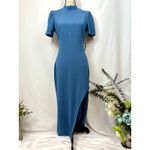 Alexia Admor Dixie Mockneck Maxi Sheath Dress in Denim Blue 4 Photo 1