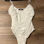 Missguided White Mesh Cupped Strappy Bodysuit  Photo 0