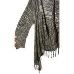 One World   Size XL  Live and Let Live Women's Cardigan Sweater Gray/Black Photo 4
