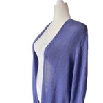 J Jill Open Cardigan Womens L Purple Linen Blend Beachy Breathable Knit Casual Size L Photo 1
