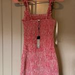 Gianni Bini  Dress Red and White Smocked Photo 1