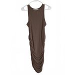 BP Ruched Mesh Body-Con Mini Dress Medium Brown Taupe NWT Medium Photo 4