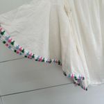 Altar'd State Altar’d State Women’s White Medium Linen Blend Tassel Strapless Blouse Photo 1