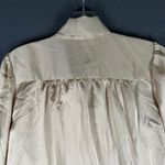 Ann Taylor  Petite Blouse SP Champagne Tie Neck Long Sleeve Dressy Business Top Photo 9